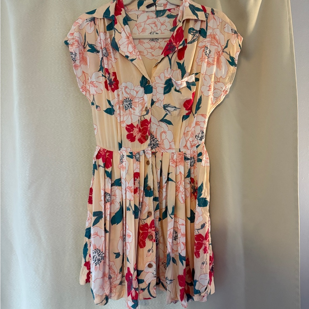 Roxy Floral Button-Up Dress